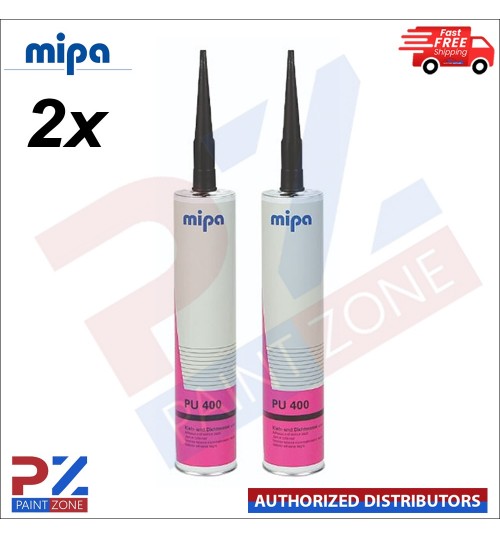 2 x MIPA PU 400 Seam Sealer 310ml Cartridge Polyurethane Adhesive Sealant